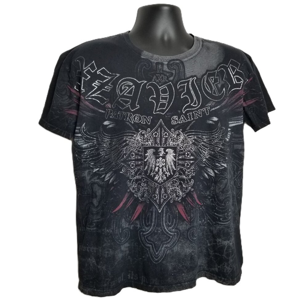 Xzavier AXR Patron Saint Double Sided Winged Cross Tee Medium